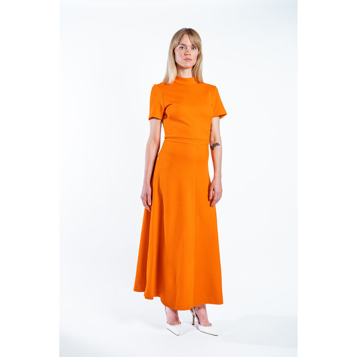FAYE WOOL KNIT DRESS VIBRANT ORANGE