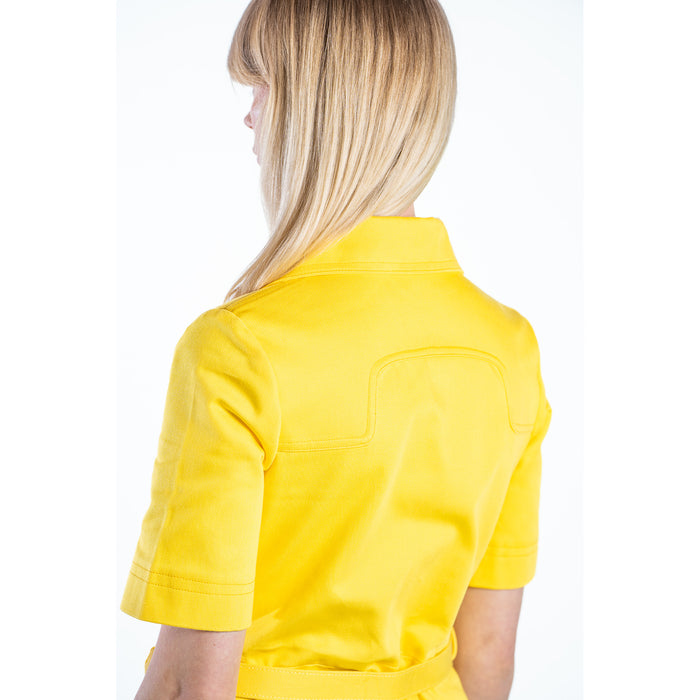 DALLAS DENIM MIDI DRESS DEBONAIR YELLOW