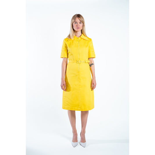 DALLAS DENIM MIDI DRESS DEBONAIR YELLOW