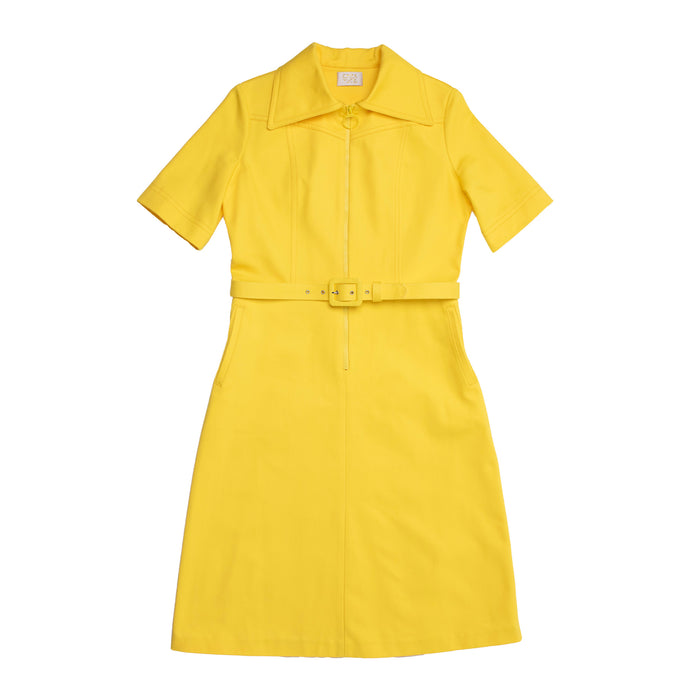 DALLAS DENIM MIDI DRESS DEBONAIR YELLOW