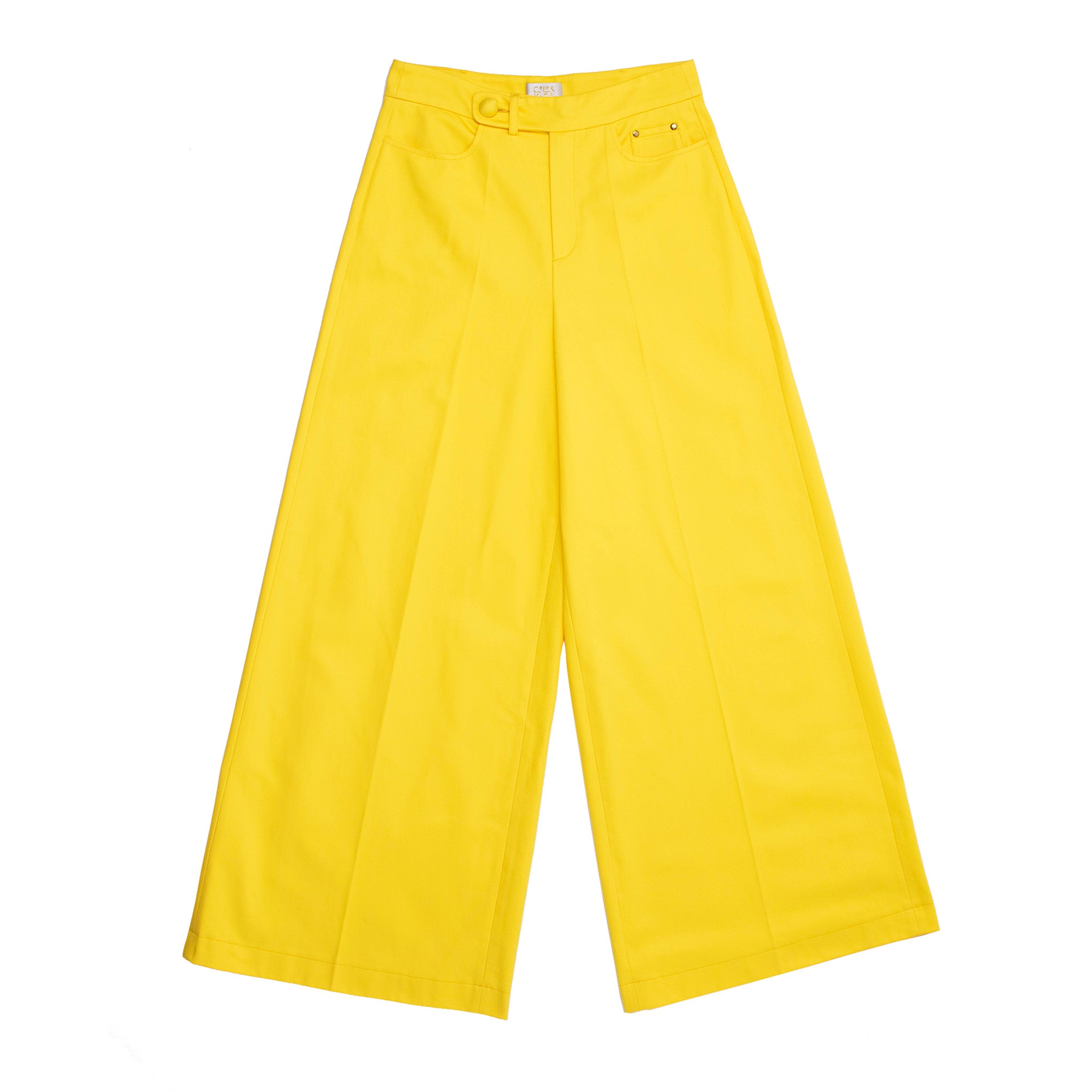 RODEO DENIM WIDE LEGGED JEANS DEBONAIR YELLOW – Color Vision