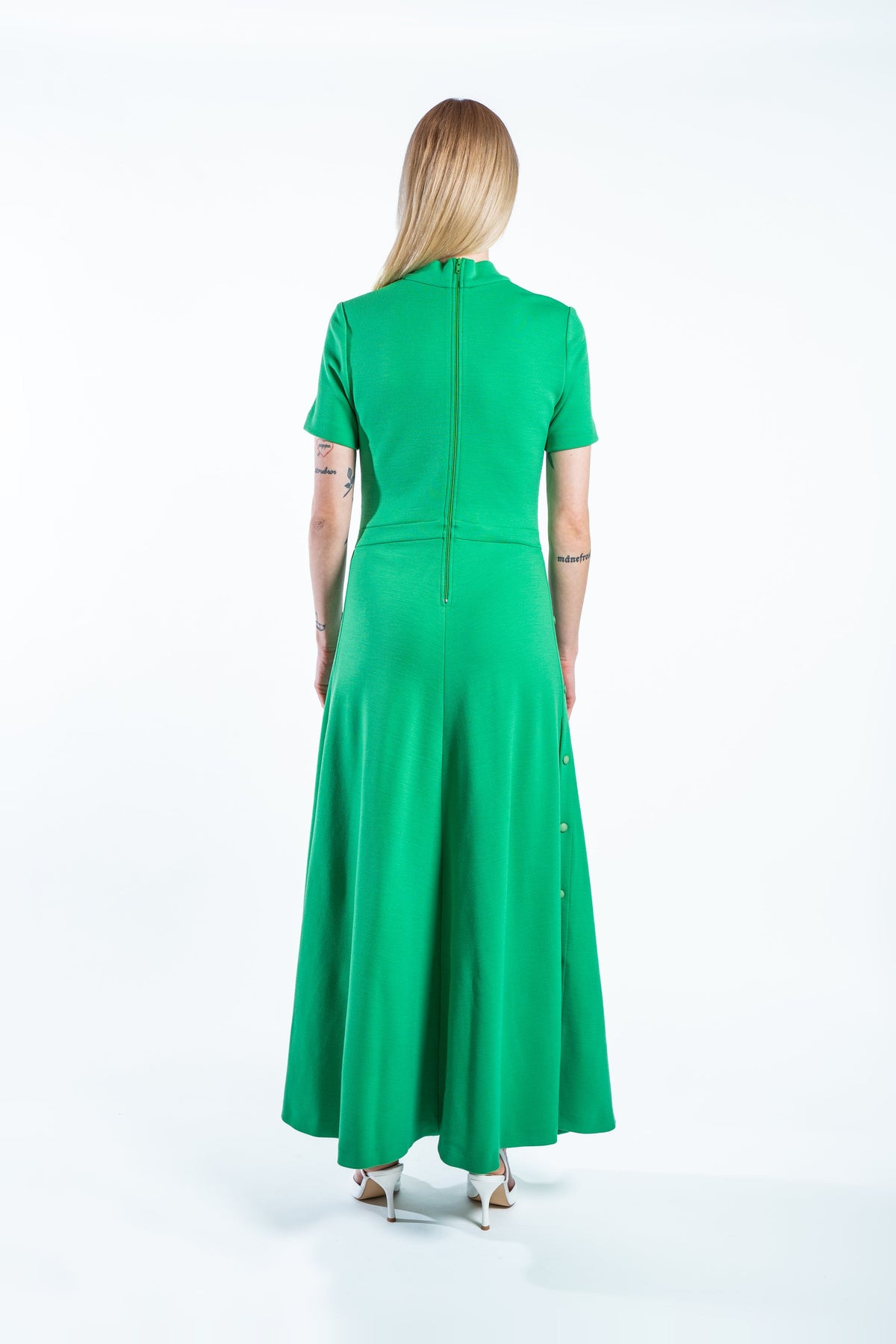 FAYE WOOL KNIT DRESS CAPTIVATING GREEN