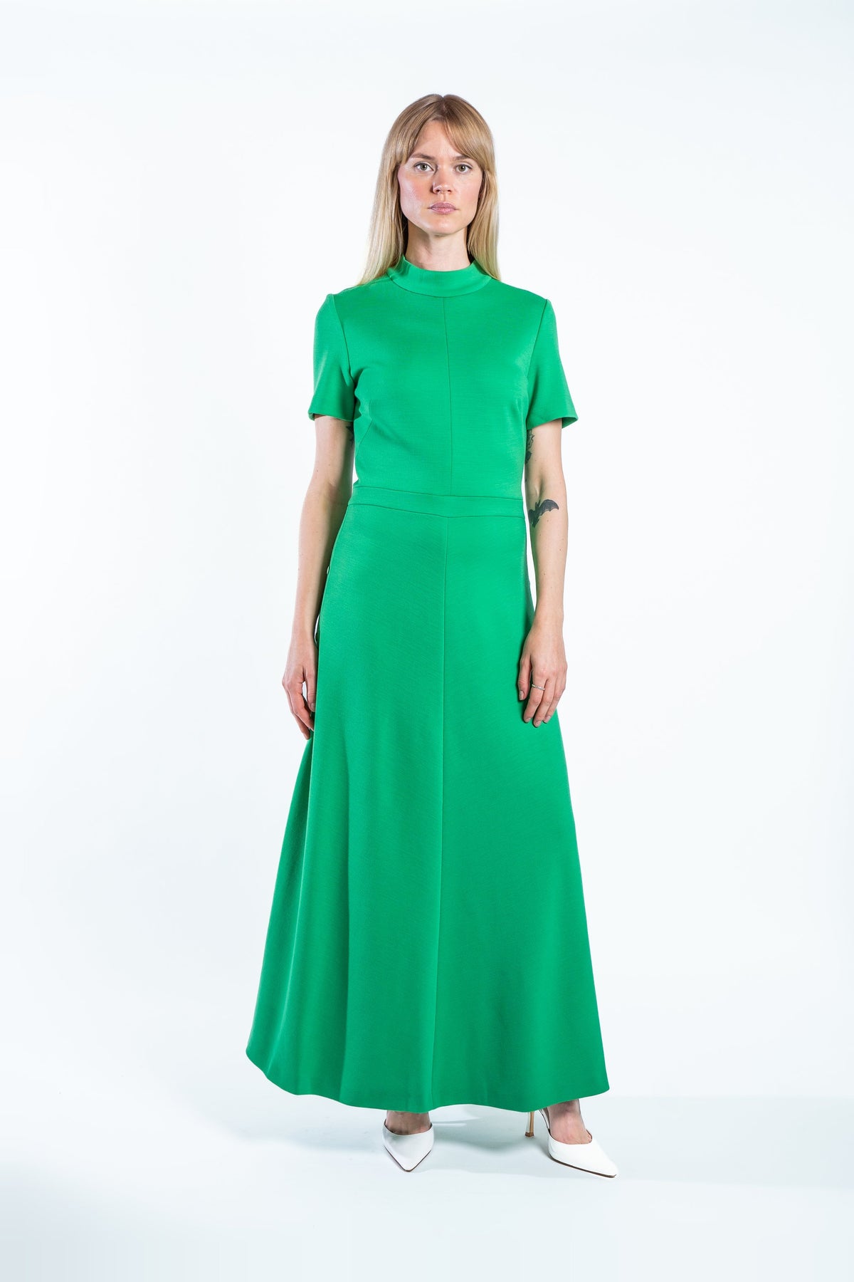 FAYE WOOL KNIT DRESS CAPTIVATING GREEN
