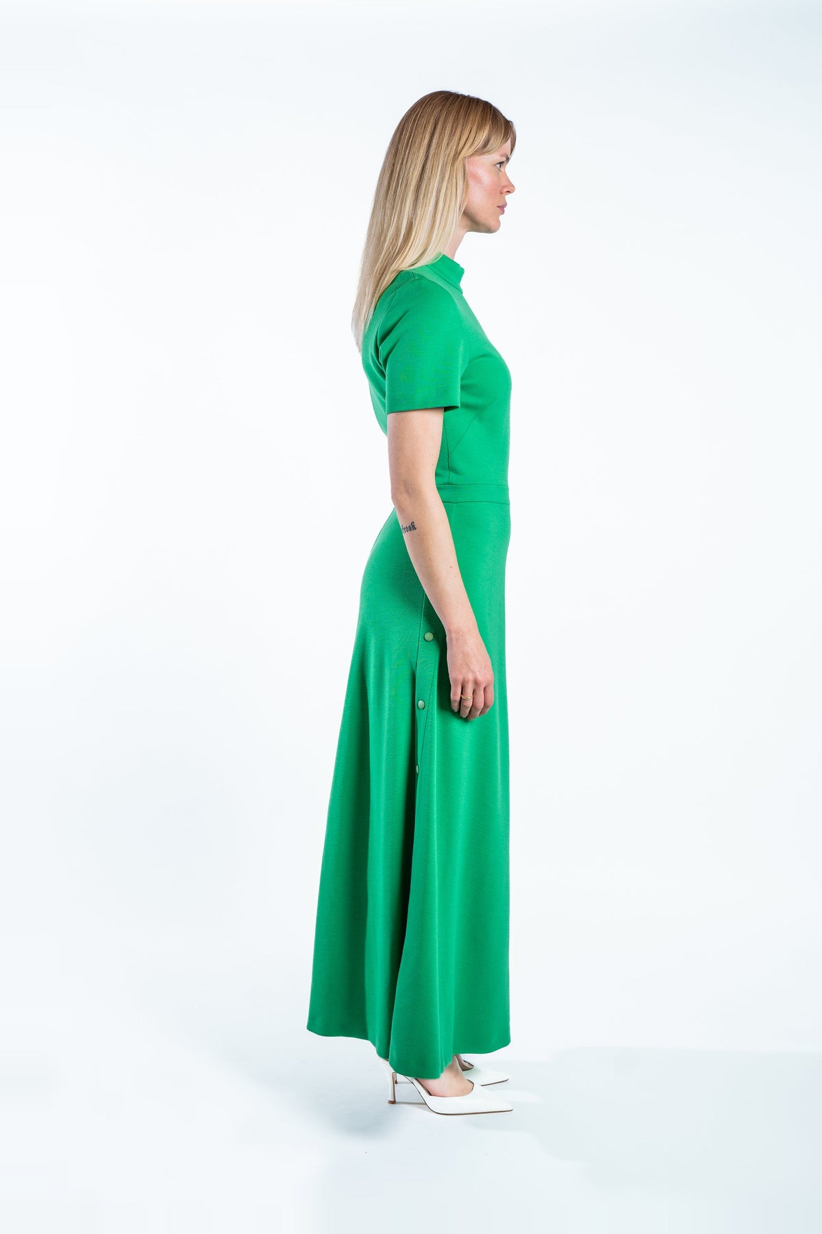 FAYE WOOL KNIT DRESS CAPTIVATING GREEN