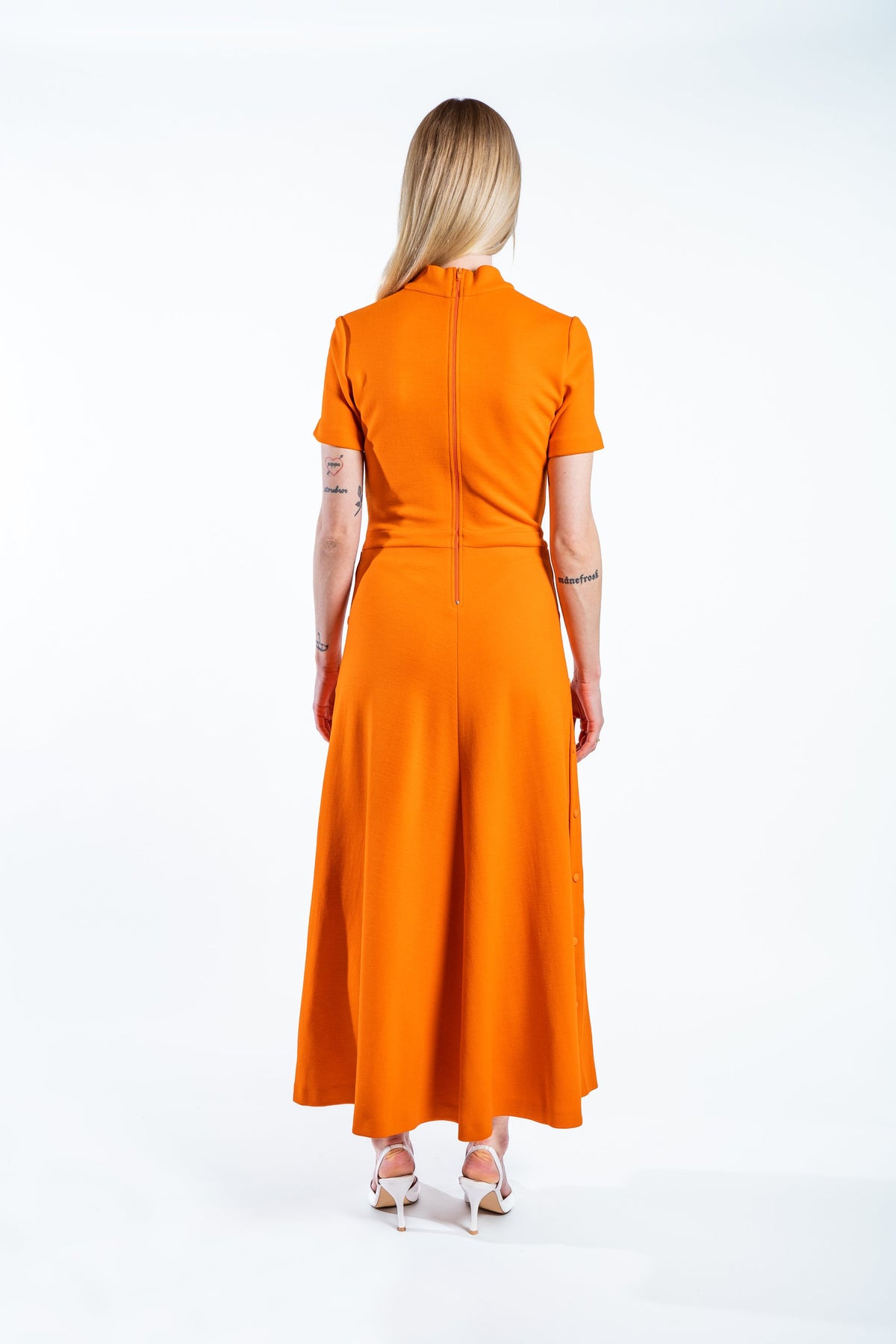 FAYE WOOL KNIT DRESS VIBRANT ORANGE
