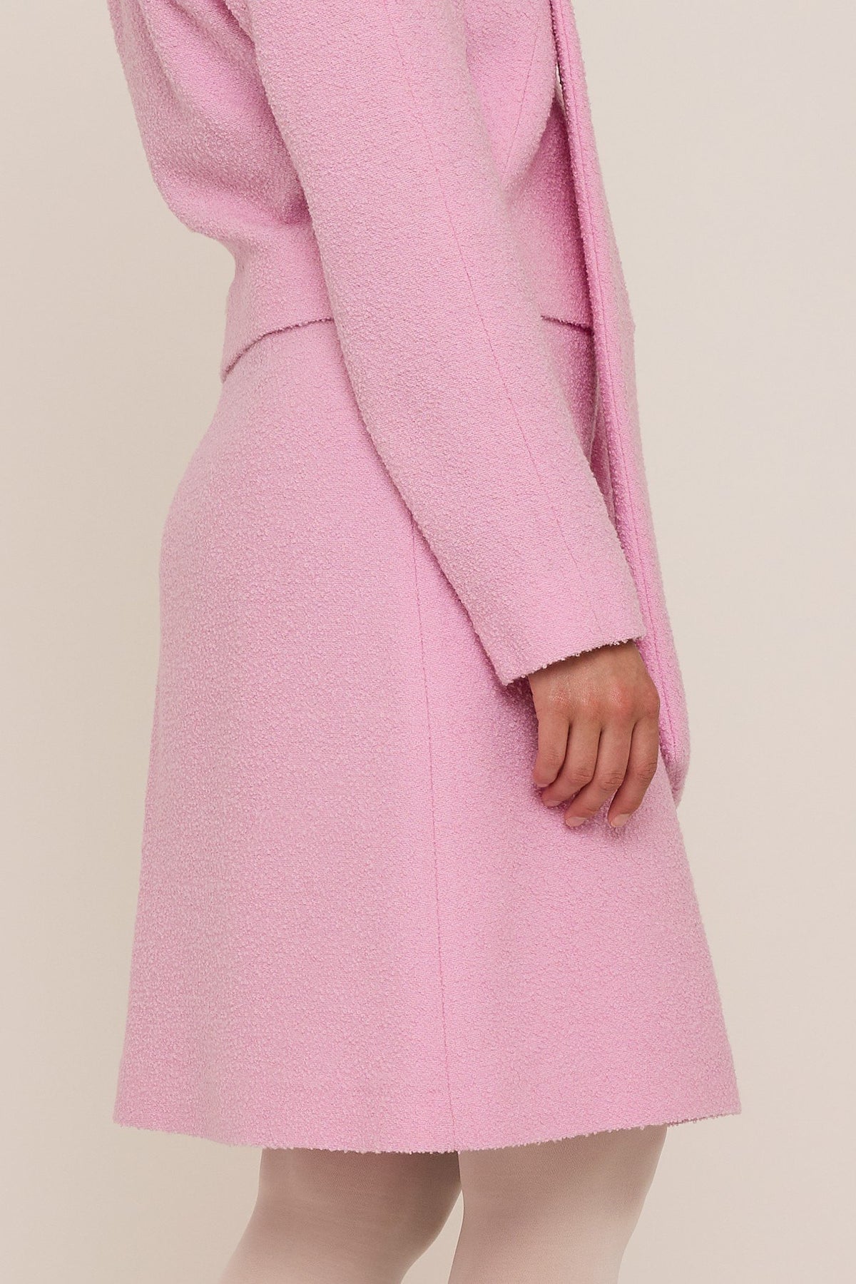 BABE WOOL BOUCLÈ A-LINE SKIRT